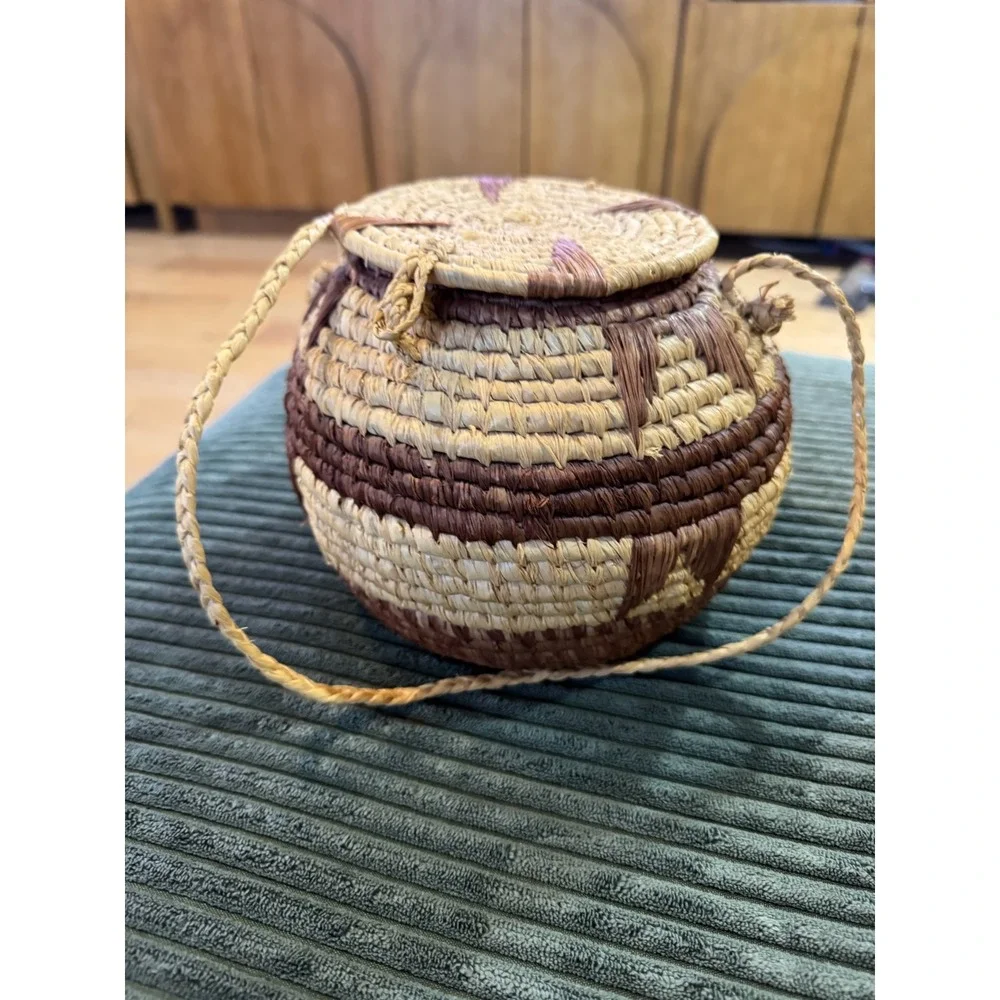 Vintage Woven Southwestern Hanging‎ Basket
